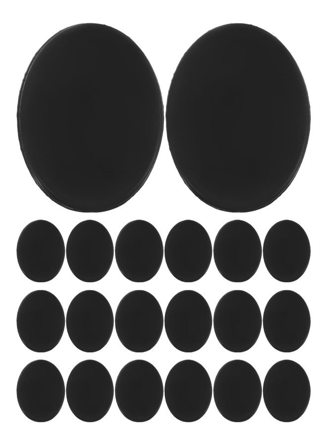 JECOMPRIS 20pcs Heads Cover Protector Soft Silicone Spare Parts Replacement Disposable Diaphragm Covers Black - Image 1